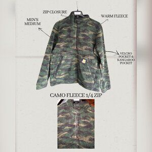 TAKE 50% OFF | Fleece Zip Front 1/4 Snap (Updated Fleece from 1/4 snap) - CAMO